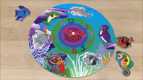 Childrens Ocean Reef Clock Jigsaw Puzzle