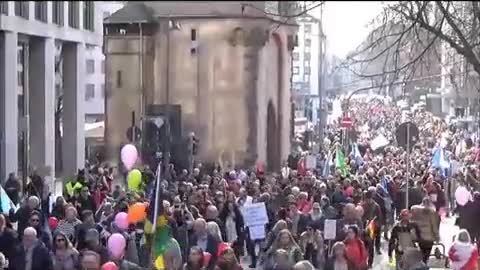 Anti COVID demonstration in Frankfurt