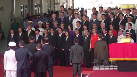 Taiwan unveils its first homegrown submarine