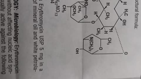 Erythromycin a macrolide antibiotic