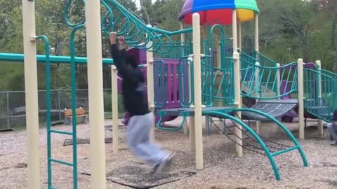 Collab copyright protection - playground sweatpants backflip fail