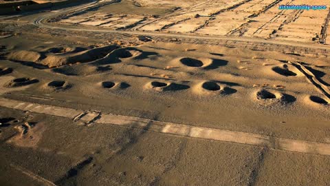 The ancient system of water supply of Persia is seen from space