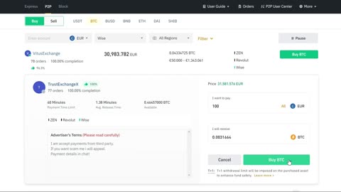 How To Buy Bitcoin With Wise (P2P Trading)