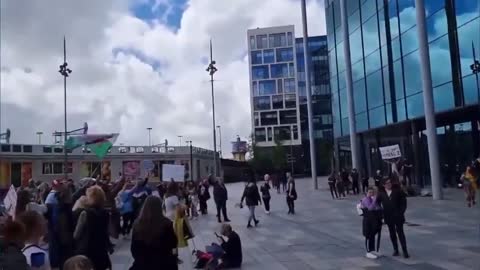 BBC Protest in Cardiff, Wales