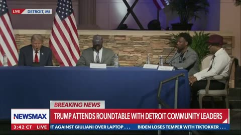 Trump Attends Roundtable with Detroit Community Leaders