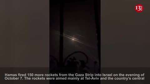 Footage of HAMAS’ missile attack on central Israel overnight