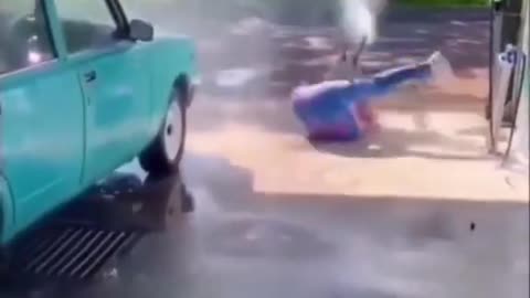 Girl vs Pressure Washer #Fail, #Girl