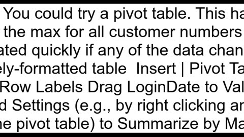 How to get max date from one column and match with other column in Excel