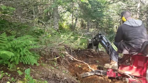 Trail Building With Towable Backhoe - Part 3