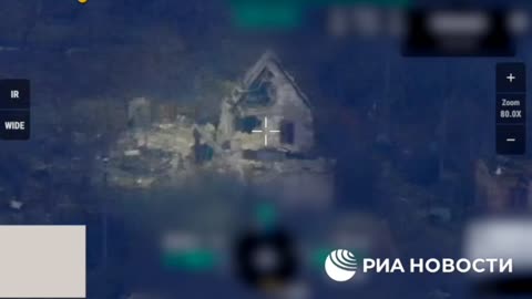 Video of interaction between the UAV and the MT-12 Rapira anti-tank gun