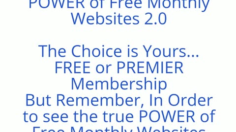 Free Monthly Websites 2.0