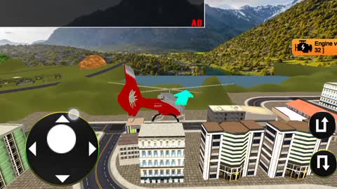 Helicopter ready to fly at Helipad games with 3D features and graphics at Games Nitoriouse on Rumble