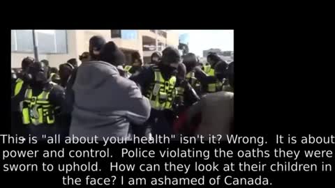 WAR CRIMES EVIDENCE Ottawa 2022: Police beatup peaceful protesters!