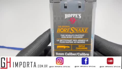 Kit de limpeza e manutenção Hoppes bore snake 9mm