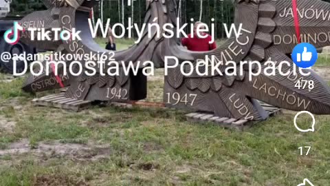 In Poland memorial of Wołyń: tortured and murdered woman and children and man