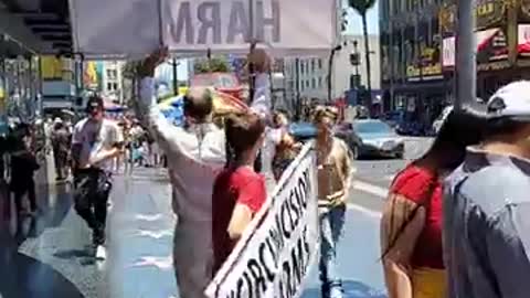 A Local Intactivist Demonstration in Hollywood Boulevard