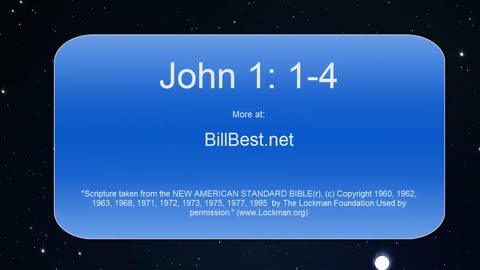 John 1: 1 - 4 narrated