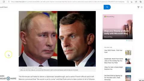 ANTICHRIST NEWS - Putin, Macron convinced that the worst is yet to come and Russia wants to take all