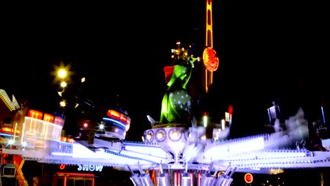 Ride at a fair at night