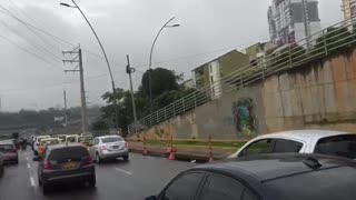 Congestión vial en Autopista de Bucaramanga