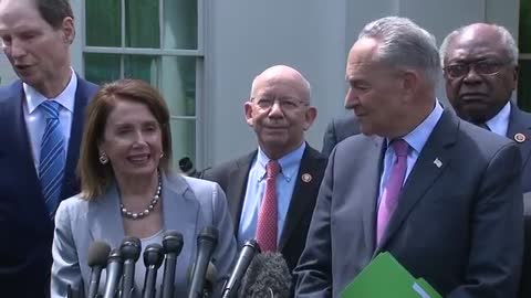 Nancy Pelosi and Chuck Schumer post-meeting press conference