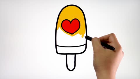 Drawing and Coloring for Kids - How to Draw Ice Cream 02