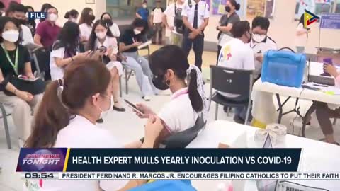 Health expert mulls yearly inoculation vs COVID-19