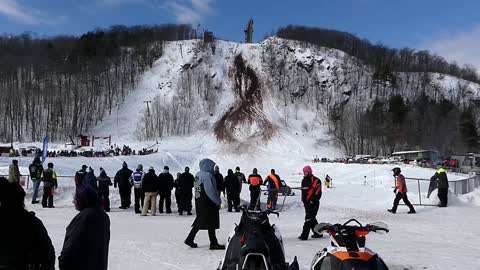 Dude Tossed By Snowmobile Is Then Beaten Up By His Sled!