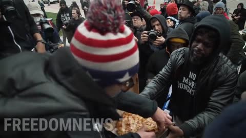 That Moment When BLM and Rittenhouse supporters shared some pizza together