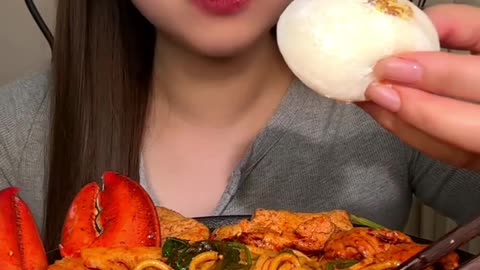 ASMR MUKBANG spicy Pork Bellly Soothing Sounds While Enjoying Delicious 먹방 모음이 팅쇼 리얼 사운드