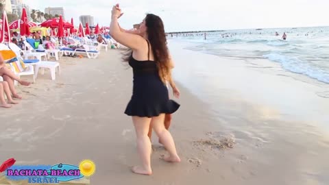 Two TRIPPIN girls dance Zouk Lambada on the beach