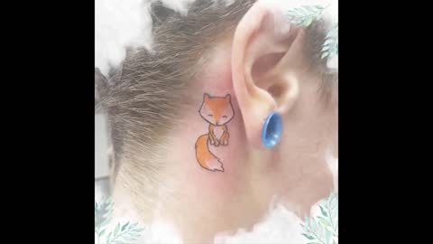 Cute Behind the Ear Tattoos for Girls