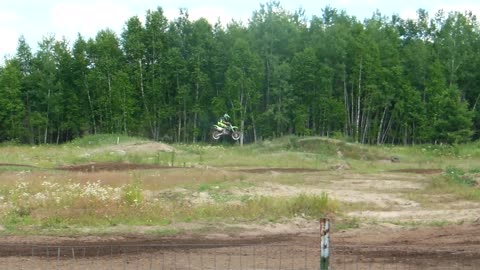 Learning to jump on a dirt bike