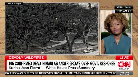 CNN Host Confronts KJP Over Biden's Response To Maui Disaster