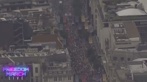 Massive anti-lockdown protest underway in London.