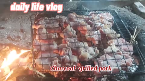 Charcoal-grilled pork