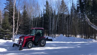 Mahindra 2638 Snow plowing