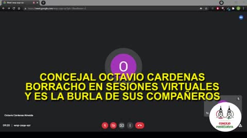 Octavio Cárdenas ebrio en sesión del Concejo de Piedecuesta