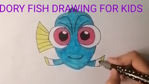 DORY FISH DRAWING FOR KIDS