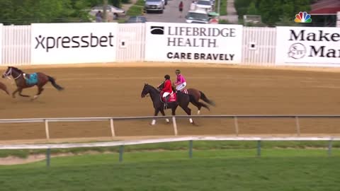 Preakness Stakes 2019 (FULL RACE), jockey John Velazquez thrown from horse | NBC Sports