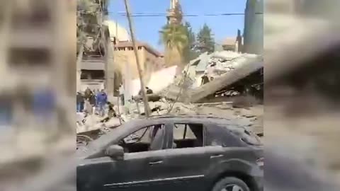 Israeli attack in the Western Mezzeh Villas suburb in Damascus