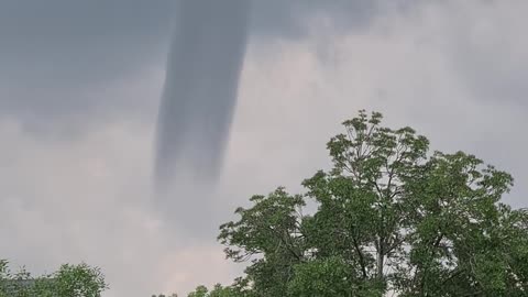 Double Funnel Cloud Fills South African Sky