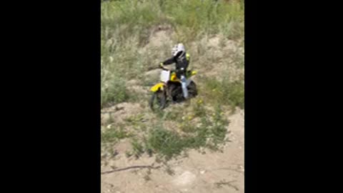 Riding dirtbikes