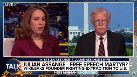 Stella Assange tells John Bolton he would face International Criminal Court