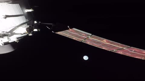 Earth rise as seen from orion spacecraft