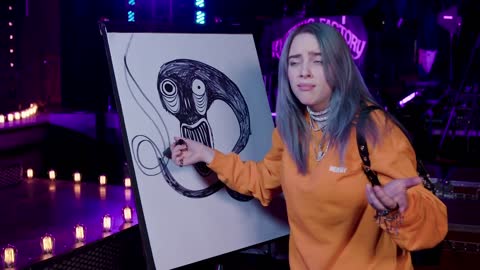 Billie Eilish Attempts The Blank Canvas Challenge | MTV PUSH