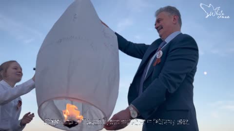 Students of the school at the Russian Permanent Mission in Geneva held a "White crane