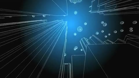 Abstract City Background Loop - Motion Graphics, Copyright Free