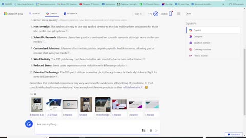 Results from typing this into bing.com Copilot Give me 10 reasons why I should try lifewave x39