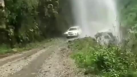 Natural Drive Thru Stream in Nepal